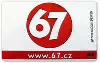 zákaznická kartu 67 se slevou na pohonné hmoty,vybrané produkty a služby